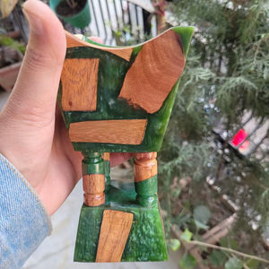 Brûleur à Bakhoor en bois et résine époxy, fabriqué en Inde, de style arabe, pour usage religieux, pour le Ramadan - Nouveau brûleur à Bakhoor spécial - Product Image 1