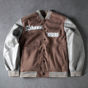 2026 Wholesale Sportswear New Design Multi-Color Varsity Jacket Custom Contrast Sleeves Breathable Baseball Letterman Jacket - Product Image 1