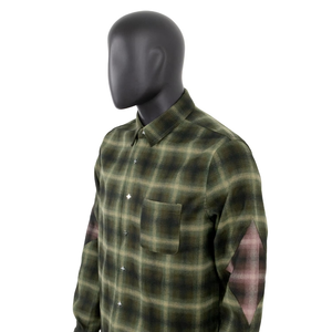 Mens Solid Flannel Shirt Heavyweight 220 Grams Casual Long Sleeve Button up Regular Fit <b>Blank</b> OEM - Product Image 5