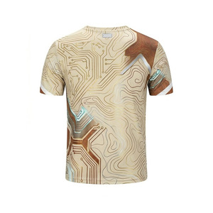 EKIN IMPER Men's T-Shirt And Shorts <b>Set</b> Digital Printed Circuit Pattern Quick Dry Summer Wear Crew Neck <b>Knitted</b> Shorts <b>Set</b> - Product Image 5