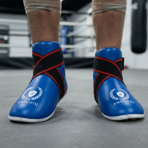 Chaussures de boxe pour hommes conçues pour l'entraînement et la pratique de la boxe, ajustement confortable, légères, antidérapantes, en cuir, avec bande élastique - Product Image 3