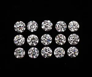 Diamants de laboratoire 2,5 mm, taille brillant excellente, CVD HPHT D/E/F VVS+, 15 pièces de 0,069 ct chacune, certifiés IGI, prix usine - Product Image 4