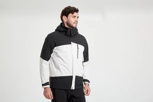 Premium Men's Waterproof <b>Soft</b> <b>Shell</b> <b>Jacket</b> With <b>Hood</b> Zip Fly Color Blocked Outdoor Hiking Wear Regular Fit - Product Image 5