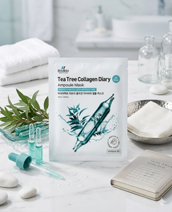 Biaifekt มาส์กหน้าไดอารี่ไดอารี่คอลลาเจนต้นชา30วันเกาหลีผ้ากอซเซลล์รูขุมขนดูแลสิวมอยส์เจอร์ไรเซอร์ไวท์เทนนิ่ง K-Beauty - Product Image 5