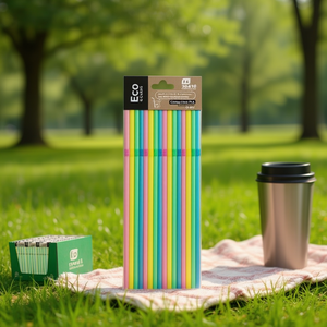 Pailles jetables flexibles compostables en PLA CANAS 30410, écologiques et biodégradables - Product Image 2