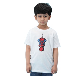 OEM/ODM-tela de algodón peinado puro para niños, camiseta personalizada de manga corta de longitud Regular, color blanco brillante, 100% de punto - Product Image 1