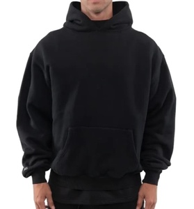 Sweat à capuche double couche en coton 100% de haute qualité, style streetwear, personnalisé, en molleton français, surdimensionné, pour hommes, fabriqué au Pakistan - Product Image 4
