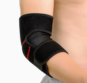 HAWK SPORTS INDUSTRIES Support de coude respirant et réglable, noir avec surpiqûres orange, fermeture auto-agrippante pour l'entraînement sportif de football - Product Image 5