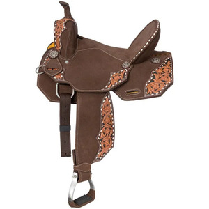 Selle de barrel racing western professionnelle en cuir de qualité supérieure avec arceau en bois pour le travail à la ferme et la randonnée équestre - Fournisseur direct d'usine - Product Image 3