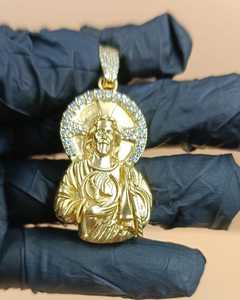 Pendentif Breloque Hip Hop Bouddha Iced Out en Argent 925 Massif avec Moissanite, Bijou Hip Hop de Luxe Plaqué Or 18K - Product Image 1