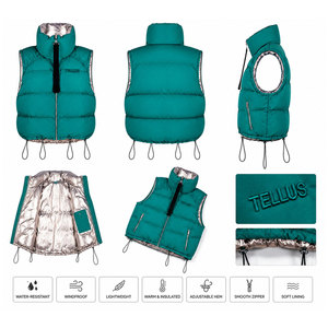 Custom Logo Clothing Zip up <b>Jacket</b> Wear Puff Vest Women Cropped Puffer Vest Streetwear Sleeveless Puffer <b>Jacket</b> - Product Image 6