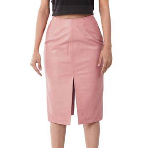 Nouvelle jupe en cuir ajustée pour femme, style européen et américain, tendance, simple et polyvalente 2026 - Product Image 1