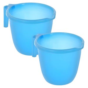 Plastic Strong Bathroom Mug Suitable for Toilet Washroom Jug, Bathing 1500 ML <b>Pack</b> of 2 Transparent - Product Image 1