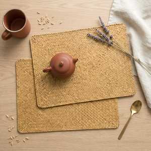 Set de table rectangulaire en bambou classique, tissé à la main, durable, naturel, écologique, pour la maison, le restaurant, l'hôtel, utilisation B2B - Product Image 4