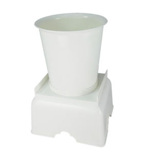 Pot de fleurs écologique en plastique PP Kyokadai pour la décoration de la maison, les halls d'hôtels, les cafés, 2 couleurs blanc et noir, 3 tailles mini, petit, moyen - Product Image 5