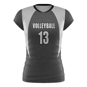 เสื้อวอลเลย์บอลหญิงแบบสั่งทำ คอวี แขนสั้น ระบายเหงื่อได้ดี ผลิตจากโพลีเอสเตอร์ ทรงพอดีตัว หมายเลข 13 ชุดทีม - Product Image 1
