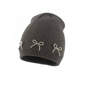 Bonnet en tricot doux et chaud avec décorations en strass, élégant et scintillant, confortable pour l'hiver - Product Image 2