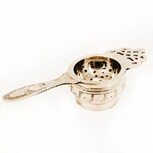 Trending Gold Polished Brass Tea Infuser Restaurant Kitchenware Supplies Espresso Coffee Cup <b>Colander</b> Home Use Metal - Product Image 2
