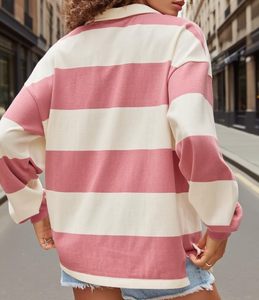 เสื้อเชิ้ตผ้าถักลายทางสีชมพู แขนสั้น ระบายอากาศได้ดี สำหรับผู้ชาย สวมใส่สบายๆ - Product Image 2