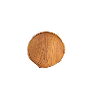 Platos Redondos de Madera para Servir, Color Sólido, Diseño Minimalista, Vajilla Hecha a Mano, Platos para Comida, Presentación de Alimentos, Vajilla Rústica - Product Image 2