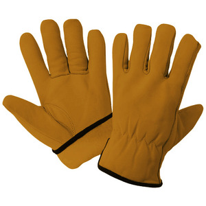 Gants de travail polyvalents en cuir grainé de vachette, respirants, flexibles, résistants à la chaleur et aux étincelles, résistants à l'abrasion, pour le jardinage, la sécurité et la conduite - Product Image 6