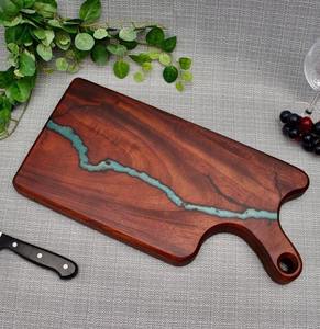Planche à découper en bois d'acacia avec poignée pour servir, planches à découper de cuisine, pizza, pain, fromage, charcuterie, fruits, légumes - Product Image 1