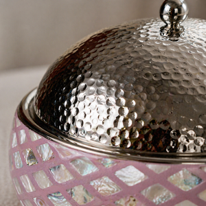 Wedding Mother of Pearl Inlay Casserole | Stainless Steel Serving Hotpot with Lid | Insulated Food Warmer for Home & <b>Gifting</b> Use - Product Image 4