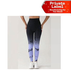 Wholesale Wide Waistband Women Leggings High Waist Workout Trousers OEM OEM Custom High Rise Yoga Pants <b>Tummy</b> <b>Control</b> Seamless - Product Image 1