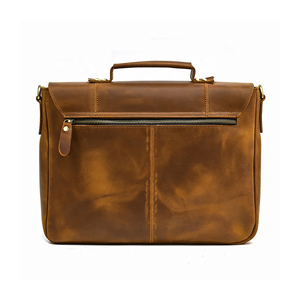 Maletín de Cuero Genuino Vintage para Hombre, Maletín de Cuero de Gran Capacidad para Portátil, Bolsa de Mensajero para Viajes de Negocios - Product Image 5