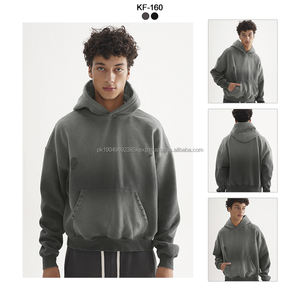 Sudadera con capucha recortada cuadrada de alta calidad, ropa de calle personalizada, Sudadera con capucha de gran tamaño con hombros caídos para hombres - Product Image 6