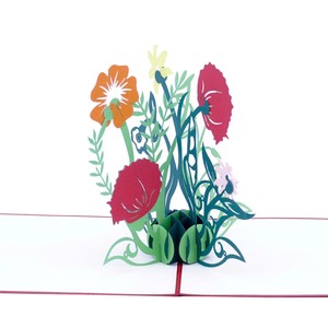 Tarjeta de felicitación 3D Pop Up con temática floral, tarjetas de felicitación 3D hechas a mano, tarjeta 3D Pop Up para ocasiones especiales - Product Image 2