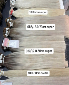Extensiones de cabello Remy a granel ruso 100g Color claro 65cm de longitud Máquina de cabello humano vietnamita Paquetes de trama Doble - Product Image 2