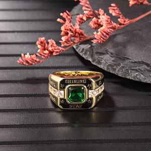 Anillo de Graduación Universitario Personalizado BOJ School Ring 048, Anillo de Colegio Secundario para Ella, con Piedra de Nacimiento, Plata 925, ¡Oferta! - Product Image 1