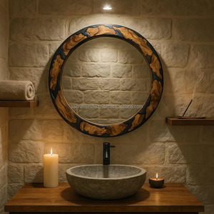 Espejo de pared de resina duradera más vendido, perfecto para tocador de baño o estación de maquillaje, disponible a precio de exportación - Product Image 4