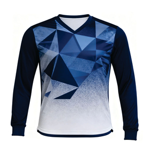 เสื้อผู้รักษาประตูฟุตบอลสำหรับผู้ชาย แบบใหม่ ขายดี ราคาถูก สำหรับฤดูร้อน สามารถปรับแต่งชื่อทีมและโลโก้ได้ ผลิตในปากีสถาน ด้วยเทคนิคการพิมพ์แบบ Sublimation - Product Image 5