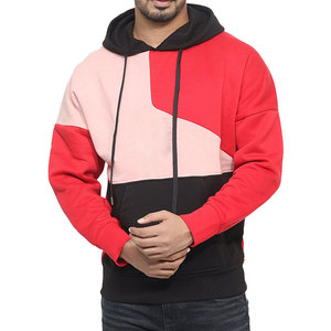 Pull à capuche en molleton à épaules tombantes avec logo frontal, mélange de coton, nouvelle collection, vente en gros - Product Image 1
