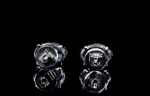 Boucles d'oreilles en diamant synthétique rond brillant de couleur E, certifiées IGI, en or massif 14 carats, bijoux de mariage vintage unisexe - Product Image 3