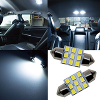 HYUGA Innenraum-LED-Glühbirnen 9SMD 31mm 2W Nachrüstung/Upgrade für 2002-2012 DAIHATSU COPEN L880K (2 Stück) 6-24V 1 Jahr Garantie