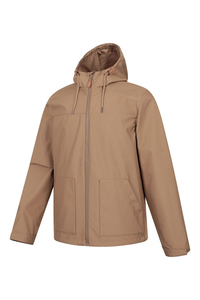 Fabricant de vêtements sur mesure, veste softshell imperméable à capuche avec empiècements sur le devant pour homme, collection automne, par AKO - Product Image 4