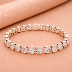 Celestial Harmony Diamond Cluster Tennis Chain Silver 14KT Bracelet for Women Luxury Fine Jewelry <b>Gift</b> Design - Product Image 1