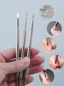 Herramienta Profesional de Acero Inoxidable de Doble Cabeza para Uñas, Empujador de Cutículas, Extractor de Acné, Limpiador Facial de Poros, Diseño Reutilizable, Mandíbula Ancha - Product Image 5