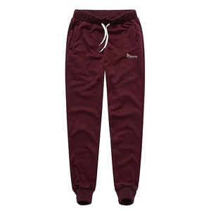 <b>Top</b> Men's <b>Maroon</b> Sweatpants Elastic Waist Drawstring Closure Casual Joggers With Pockets Midweight Knitted Fabric Right Leg Log - Product Image 1