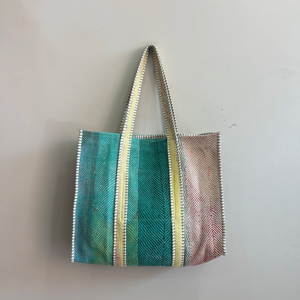 Indian Vintage Kantha Women's Tote Bag Handmade Reversible Shopping Bags - Product Image 1