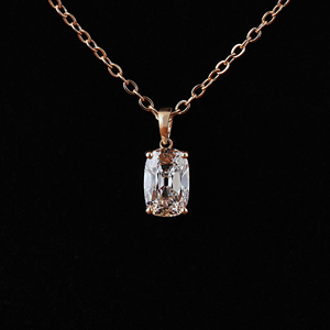 Colgante de Diamante de Laboratorio con Corte Alargado de 3.00 ct, Estilo Vintage, Solitario, Certificado por IGI - Product Image 1