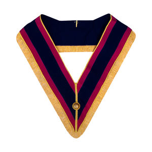 Collar Masónico Rojo con Ribete Morado, Collar Masónico de Terciopelo Azul con Soporte para Joyas - Product Image 5