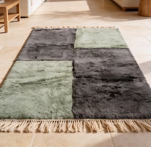 Tapis Beni Ourain Berbère 100% Laine Noué à la Main – Tapis Géométrique Marocain Fait Main à Poils Longs, Taille Personnalisée, Vente en Gros - Product Image 6