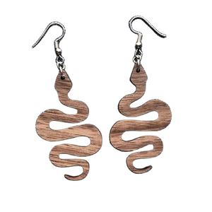 Pendientes de serpiente de madera ecológicos naturales de Nueva moda para mujer Boho Charka Imperial Jasper Stud pendientes colgantes joyería Dropship - Product Image 1