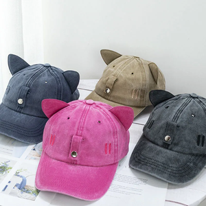 Nueva Gorra de Béisbol con Orejas de Gato, Estilo Y2K, de Algodón Lavado, Tipo Piloto, con Cierre a Presión, Gorras para Mujeres y Hombres, Protección Solar para Exteriores, Unisex - Product Image 6