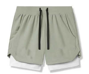 Shorts Bermuda en Coton Noir Uni pour Homme, Taille Mi-Haute avec Cordon de Serrage, Décontracté, Respirant, en Maille - Product Image 4