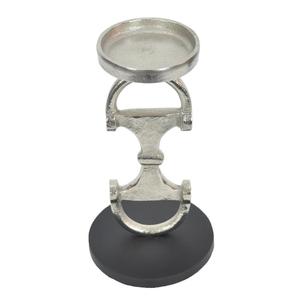 Candelabro de metal hecho a mano con base, diseño de bocado de caballo plateado, estilo ecuestre, moderno, para decoración del hogar, ¡gran éxito de ventas! - Product Image 5